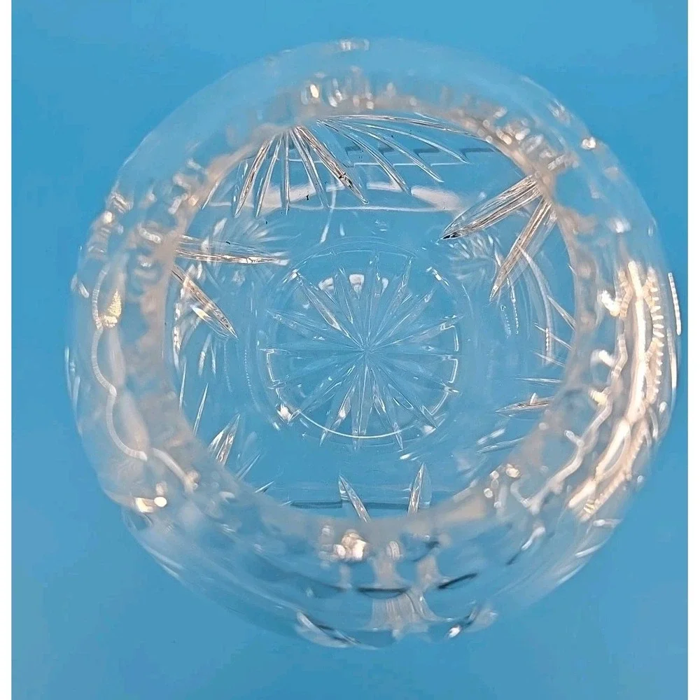 VINTAGE Crystal Rose Bowl Cut 12‎ pointed Star ~ 5